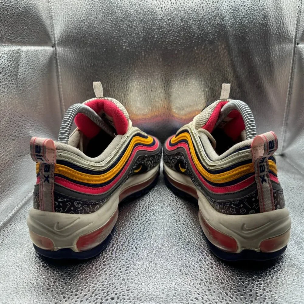 Size 7Y Nike Air Max 97‎ GS Multicolor Kids Lace Up Sneaker Shoes C19929-500